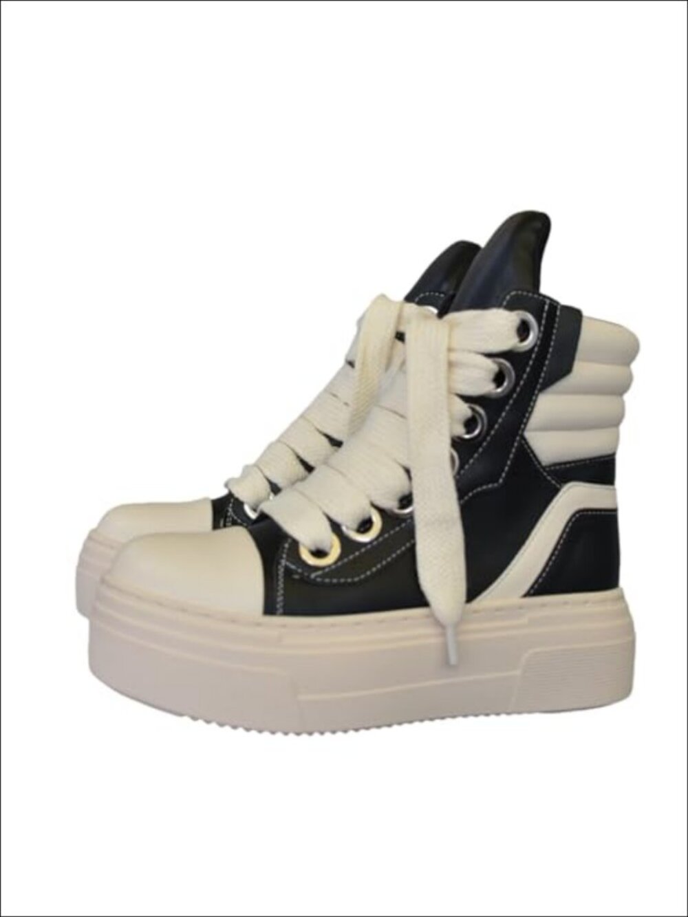 Unisex Platform Sneakers Chunky Heel PU Leather Zipper Casual Skateboard Shoes